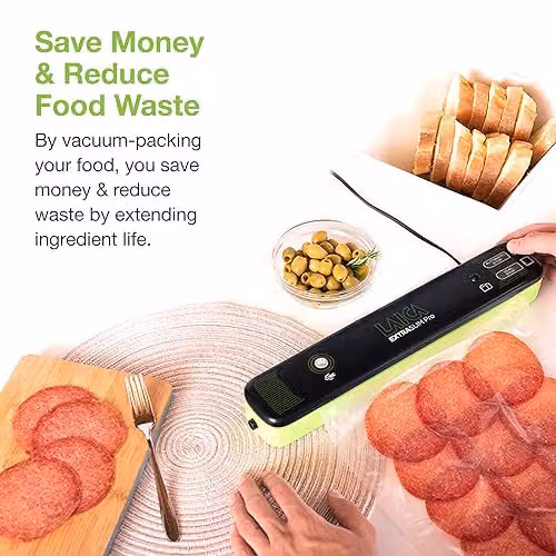 LAICA Vacuum Food Sealer Machine VT31041 in Black for Sous Vide – 3