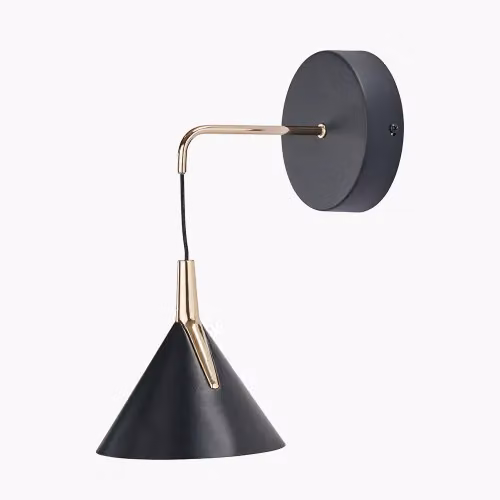 Ruma Modern Adjustable LED Wall Light in Matt Black and Gold – 2