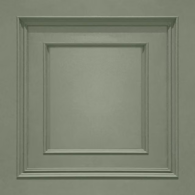 Belgravia Amara Panel Heavyweight Textured Vinyl Wallpaper in Sage Green