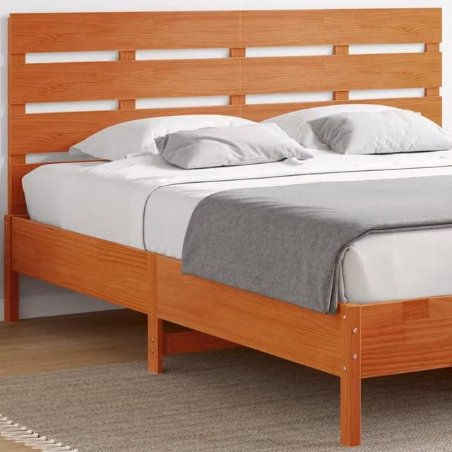 Berkfield Home Rustic Solid Wood Pine Headboard in Wax Brown, 180 cm – 1