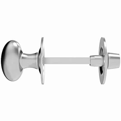 Loops Oval Thumbturn Lock with Coin Release Handle in Satin Chrome with 32-70mm Spindle