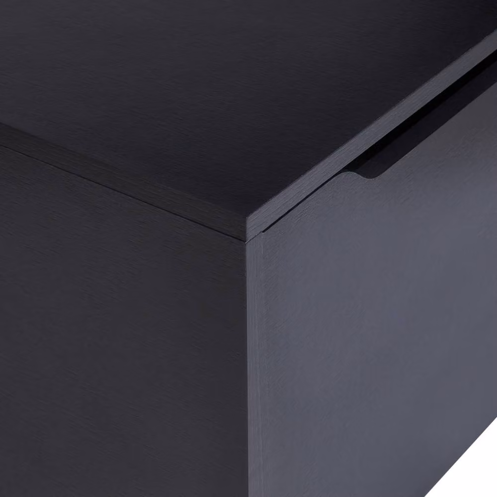 Wyld and Coco Black Wall-Mounted Washbasin Cabinet with Internal Shelves, W: 60 cm, D: 39 cm, H: 33 cm – 5