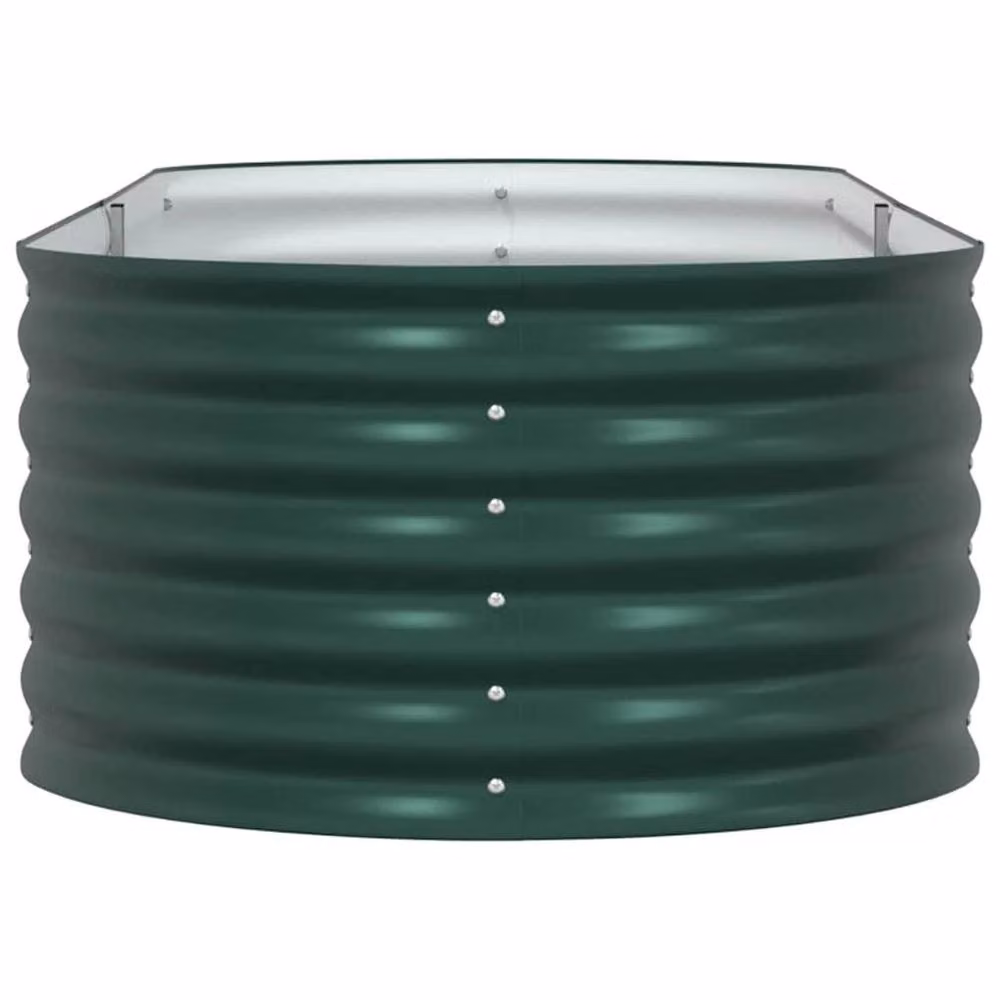 Berkfield Home Garden Green Galvanised Steel Raised Bed W/D/H: 240 x 80 x 44 cm – 4