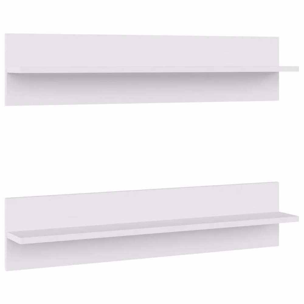 Berkfield Home Wall Mounted Shelf Set of 2, White, W: 80 cm, D: 11.5 cm, H: 18 cm – 2