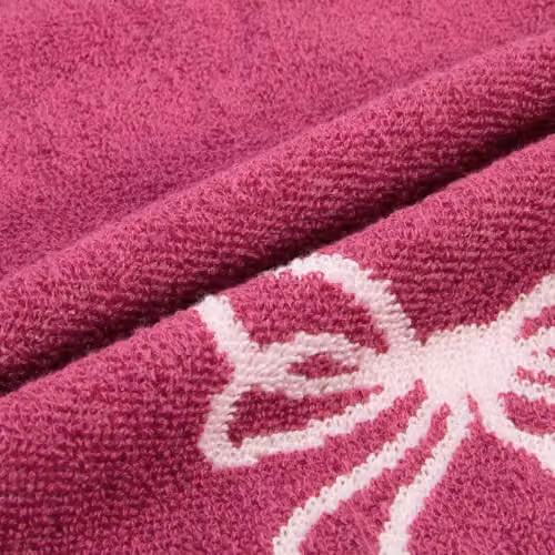 OHS Premium Cotton Terry Hand Towel, Quick Drying and Fluffy, Burgundy – 4