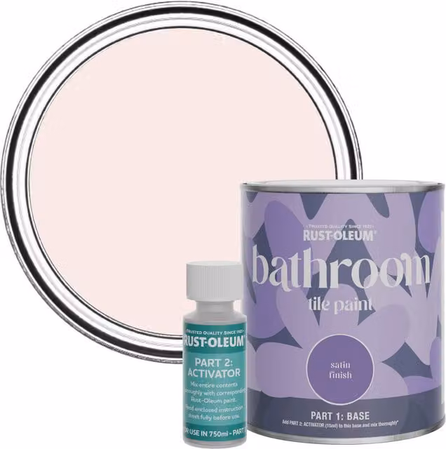 Rust-Oleum Bathroom Tile Paint in Satin Finish, China Rose Pink, 0.75 l