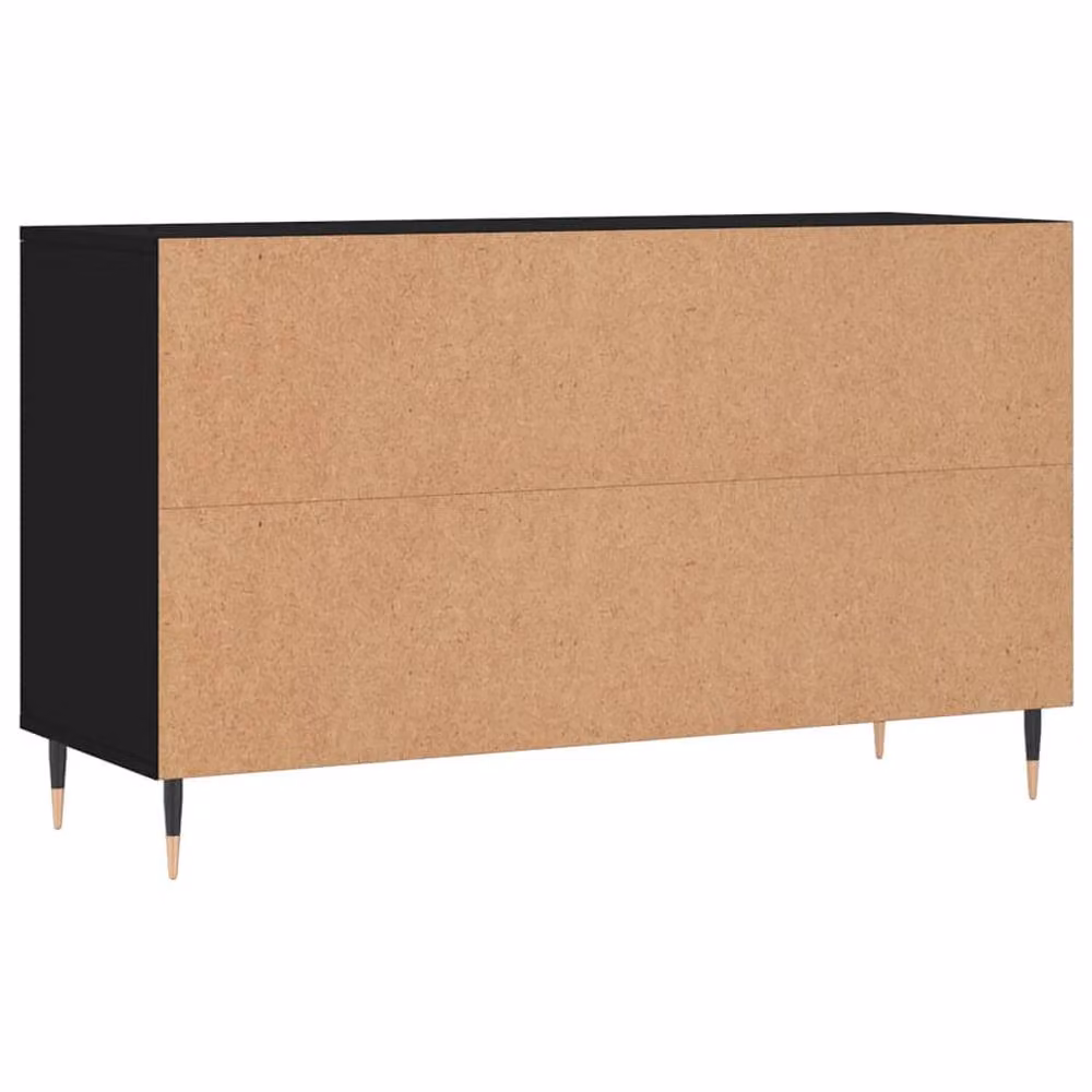 Berkfield Home Modern Black Shoe Cabinet with Internal Shelves, W: 102 cm, D: 36 cm, H: 60 cm – 4