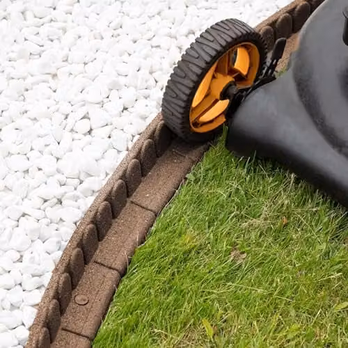 Nicoman Rubber Garden Edging Border, Brown, 120 cm – 1