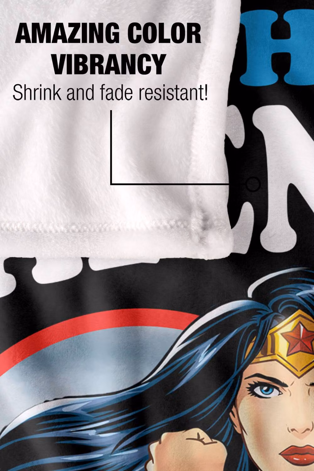 Warner Bros. Wonder Woman Truth Is My Valentine Super Soft Fleece Throw Blanket, Multicolour, W: 152 cm, D: 127 cm – 9