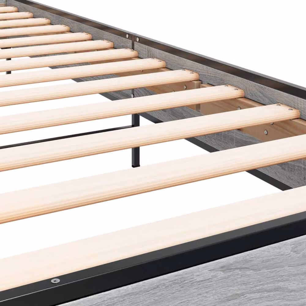 Berkfield Home Durable Bed Frame with Drawers, Grey, W/D/H: 100 x 200 cm – 4