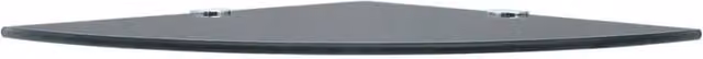 Berkfield Home Wall Mounted Corner Shelf with Black Glass and Chrome Supports W/D: 35 x 35 cm – 1