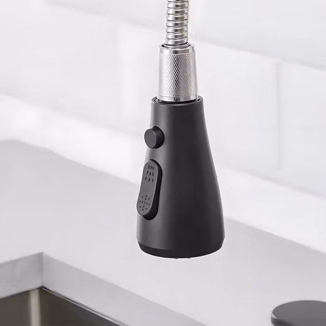 Heable Black 2-Function Kitchen Tap Replacement Pull-Out Spray Head