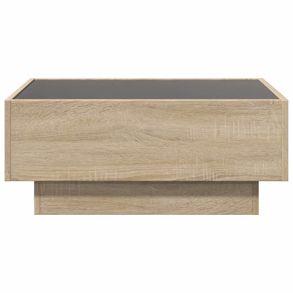 Berkfield Home LED Coffee Table in Sonoma Oak and Beige, W/D/H: 70 x 50 x 30 cm – 2