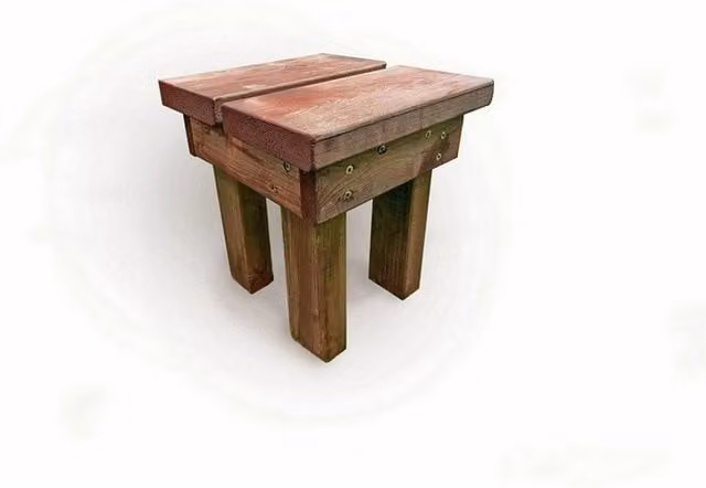 Churnet Valley Garden Furniture Ltd Valley Classic Pine Wood Foot Stool in Brown