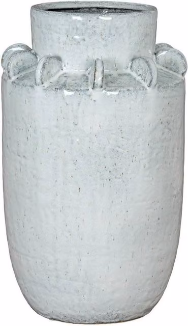 Lemon Pavilion Furniture and Decor Dara Large Hydria Vase, White Ceramic, W: 24 cm, D: 24 cm, H: 41 cm – 1