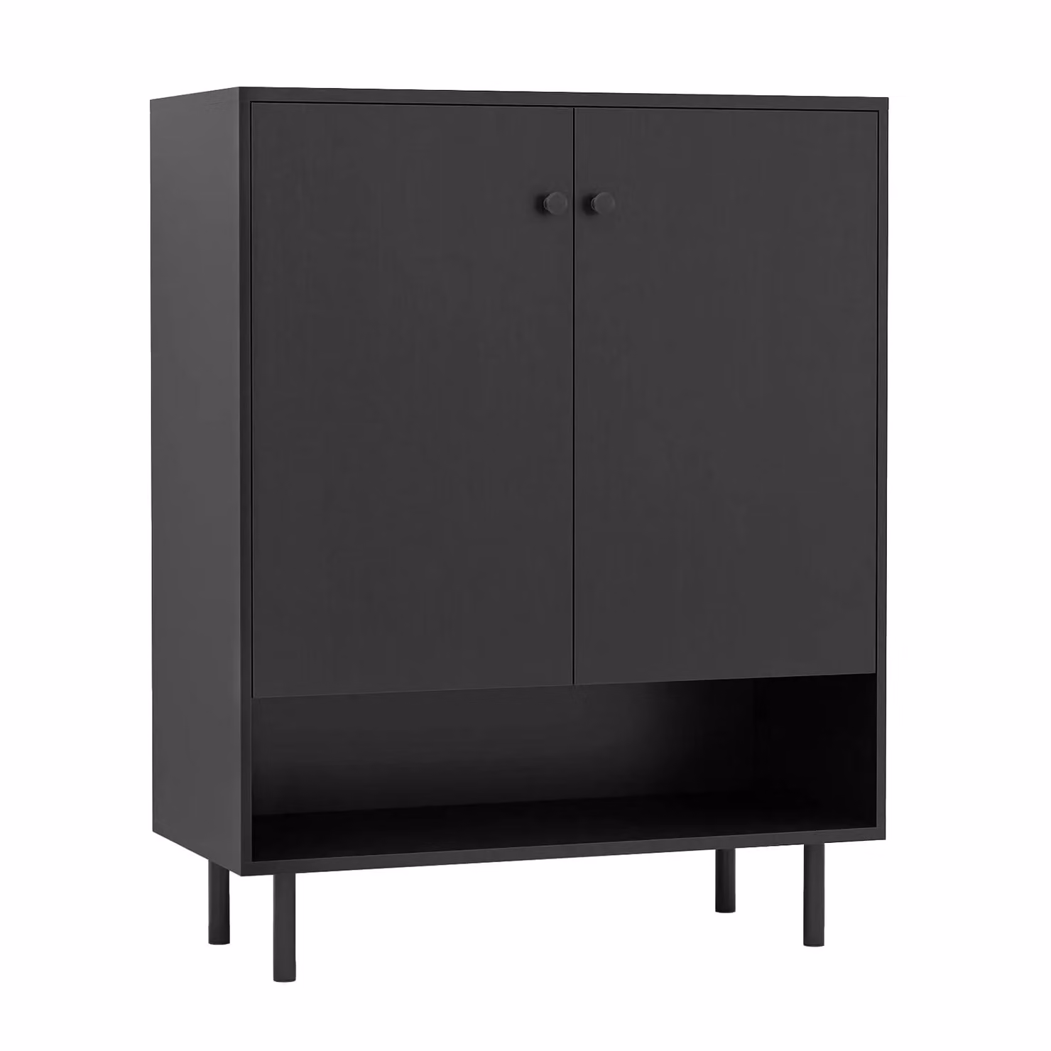 Costway Modern 2-Door Sideboard Buffet Cabinet and Kitchen Storage Unit in Matt Black – 2