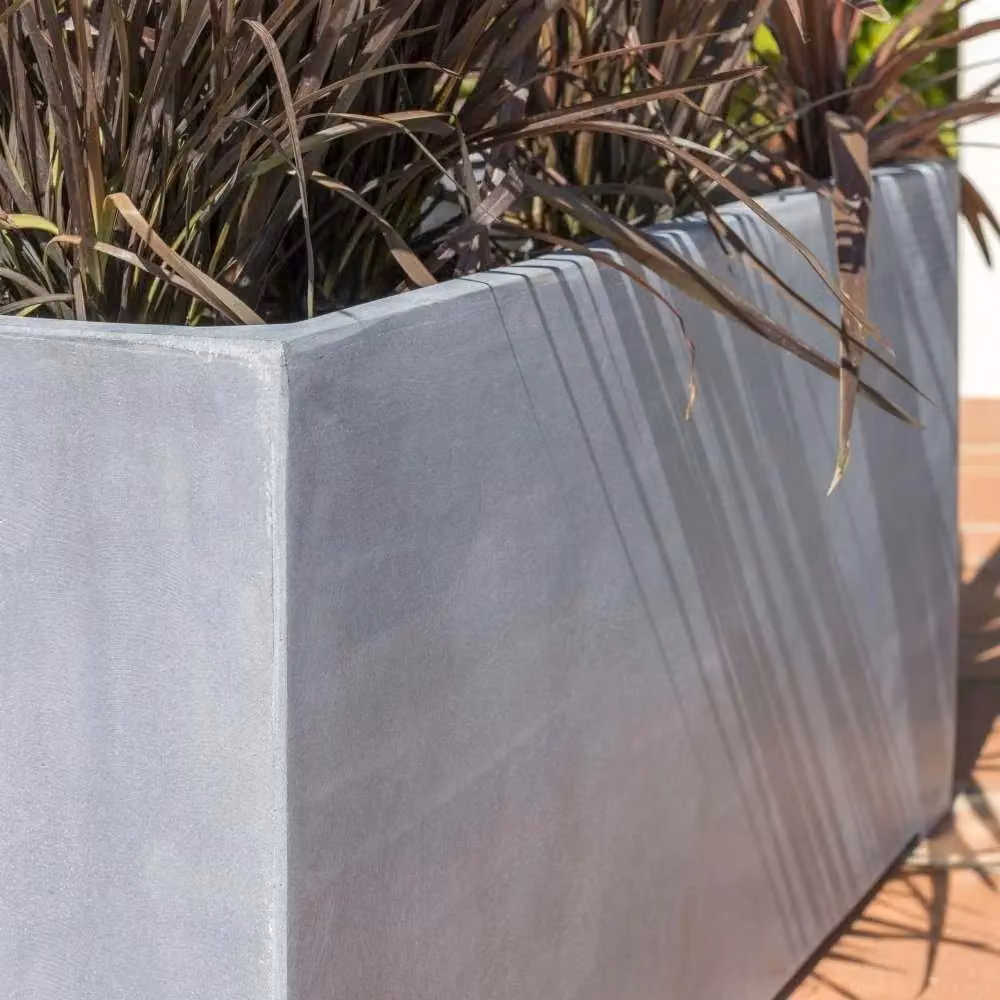 Primrose Grey Polystone Trough Planter 100cm – 3