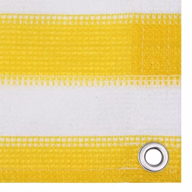Berkfield Home Semi-Transparent HDPE Balcony Cover, Yellow and White, W: 120 cm, L: 600 cm