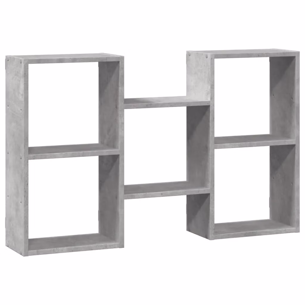 Berkfield Home Wall Shelf in Concrete Grey, W/D/H: 96 x 18 x 60 cm – 2