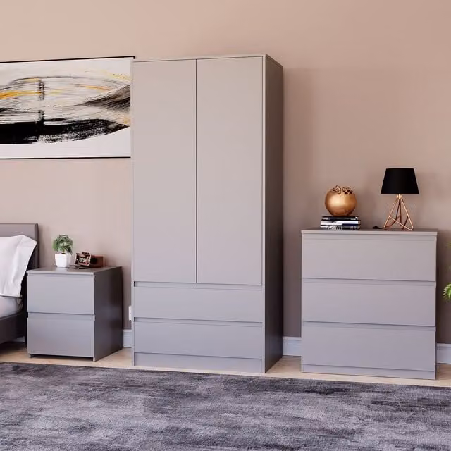 Vida Designs Denver Bedroom Set in Grey – 1