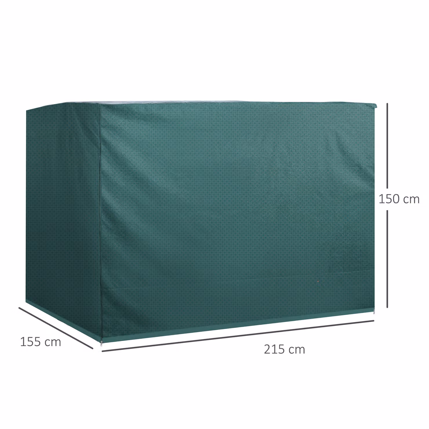 Outsunny Green Large Patio Swing Bench Cover, Water Repellent PE Material – 3