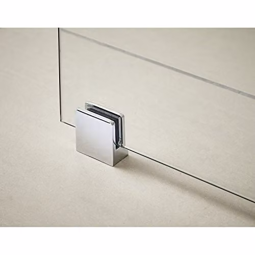 nuie WRSF001 Modern Bathroom Wetroom Support Foot and Wall Bracket, Polished Chrome