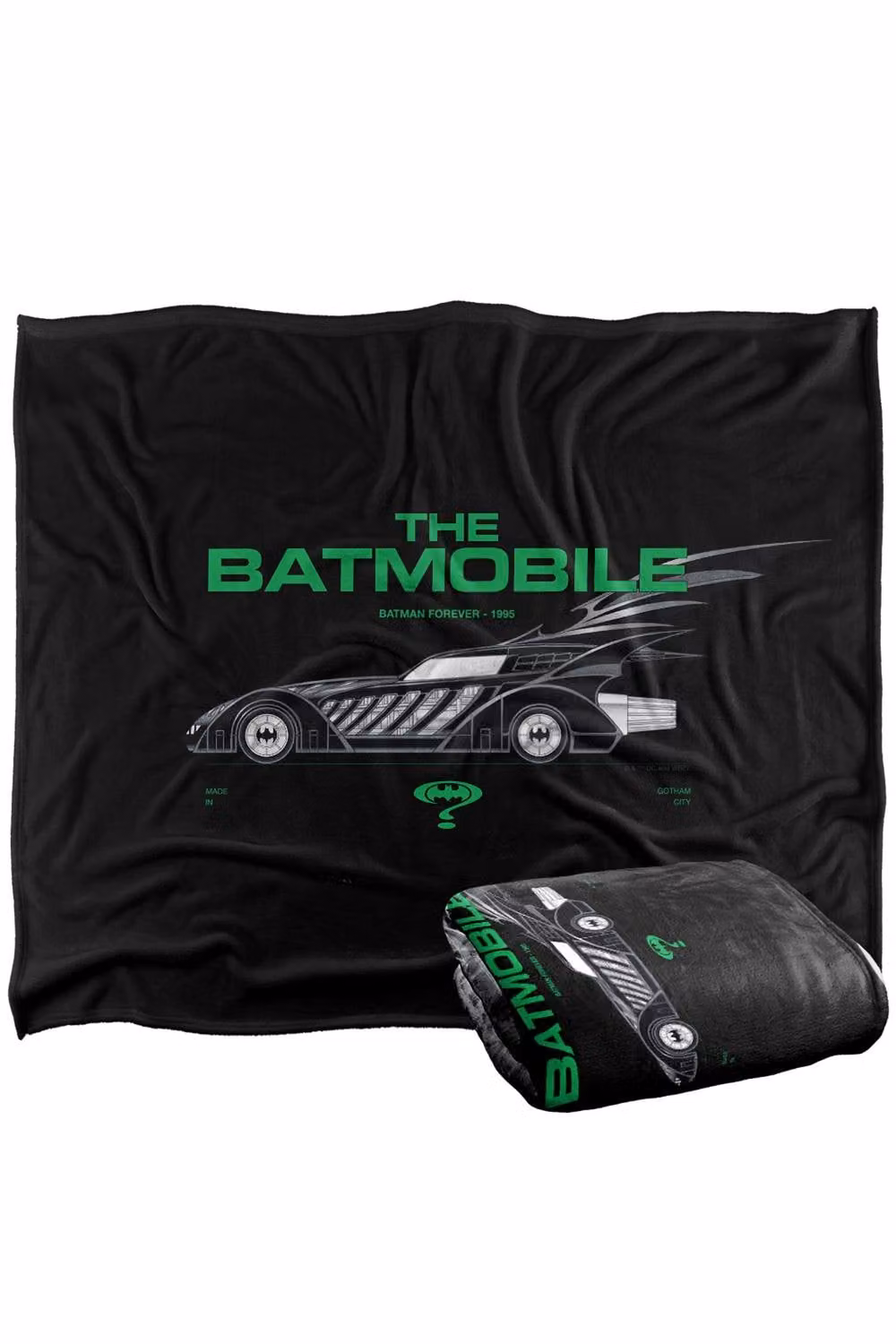LOGOVISION Batman Forever (1995) The Batmobile Super Soft Silky Touch Fleece Throw Blanket, Multicolour, W: 152 cm, D: 127 cm – 6