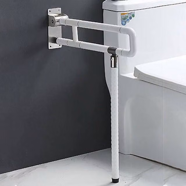EONLION 2 Pack Foldable White Safety Grab Bar with Non-Slip Grip and Stainless Steel Construction – 1