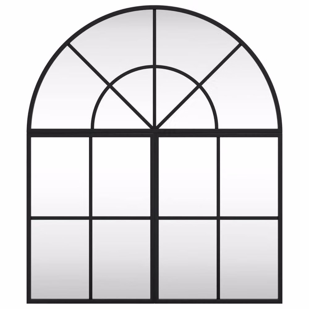 Berkfield Home Minimalist Black Metal and Glass Wall Mirror W: 60 cm, H: 70 cm – 3