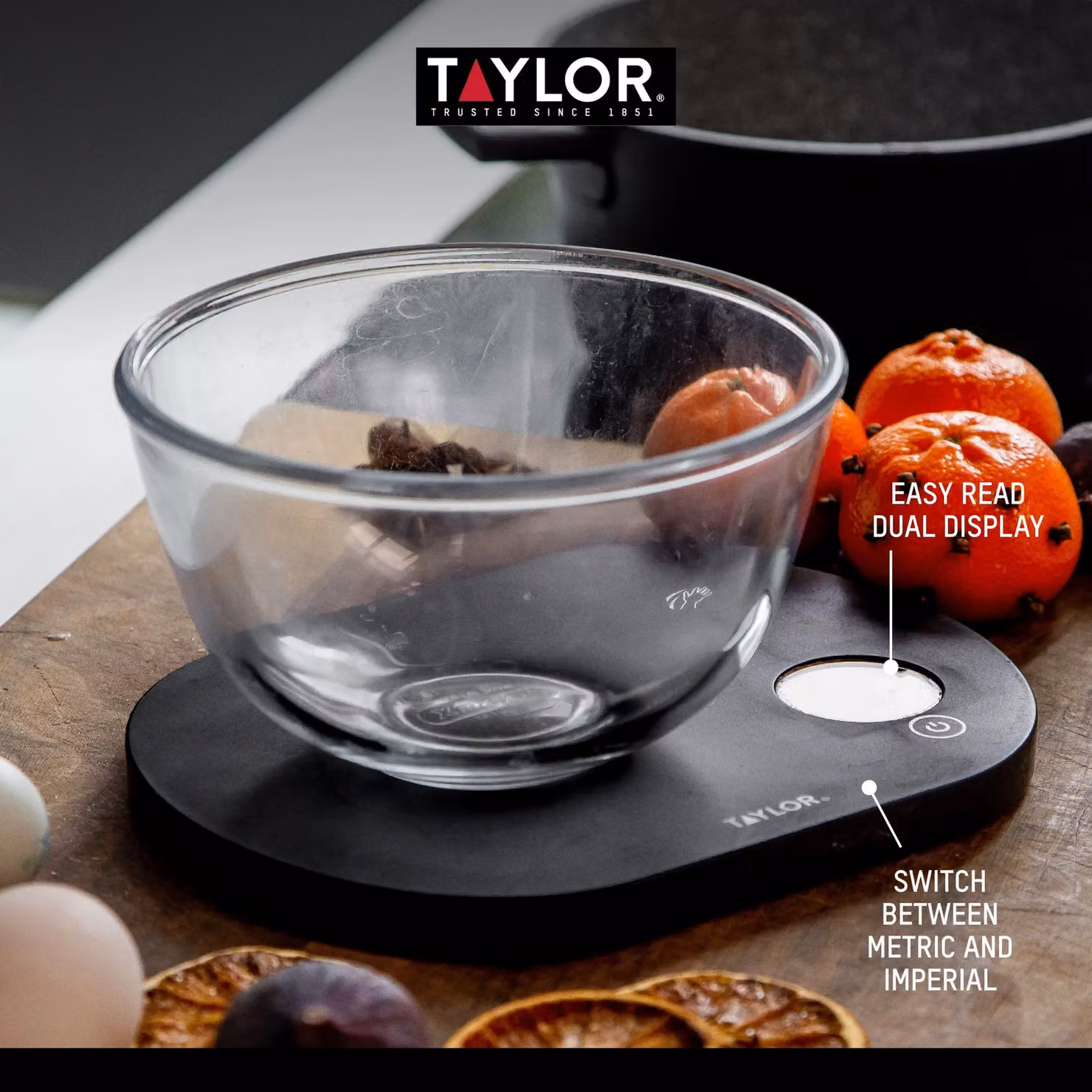 Taylor Touchless TARE Digital Dual Kitchen Scale, Black, 5.5kg Capacity – 5
