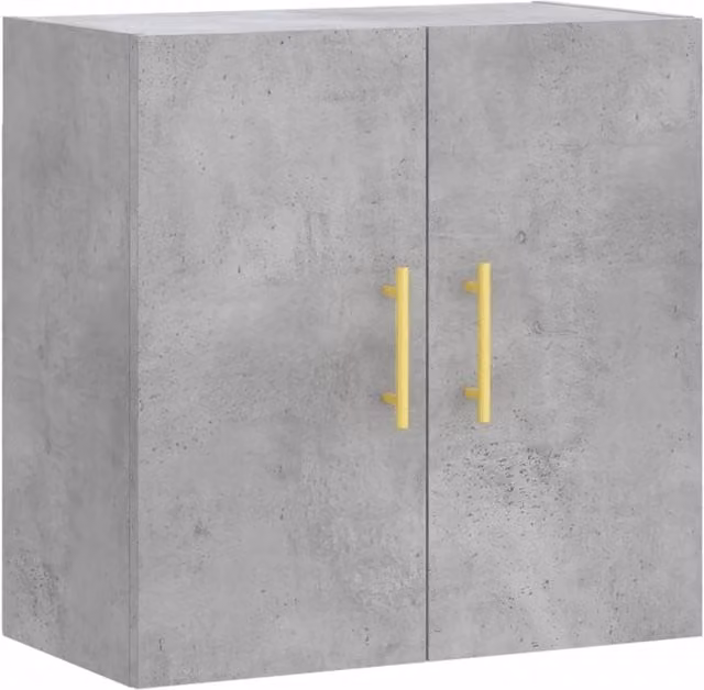Berkfield Home Wall Mounted Cabinet in Concrete Grey, W/D/H: 60 x 31 x 60 cm