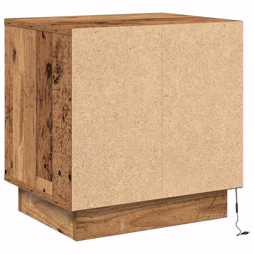 Berkfield Home Compact Bedside Cabinets with Integrated LED Lights, 2 Pack, Brown, W: 44 cm, D: 34 cm, H: 45 cm – 6