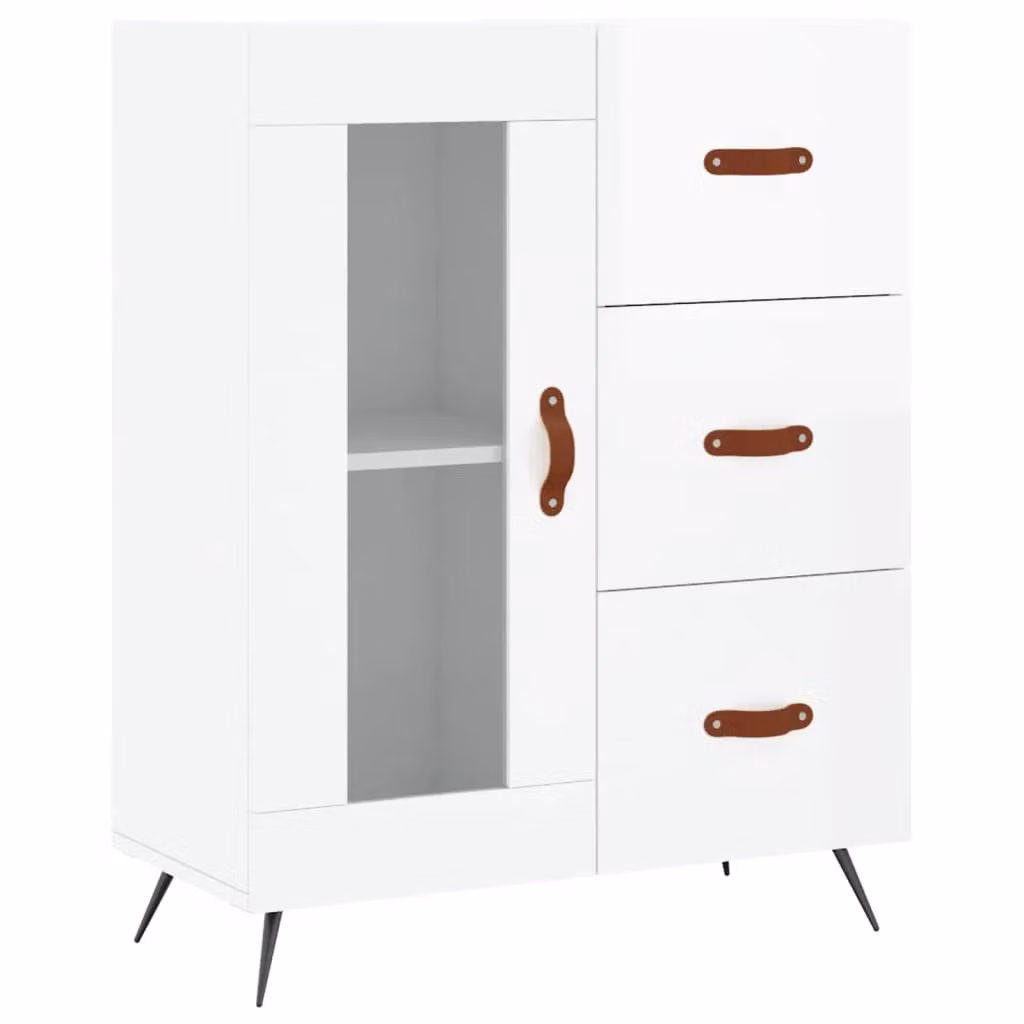 Berkfield Home High Gloss White Sideboard W/D/H: 69.5 x 34 x 90 cm – 2