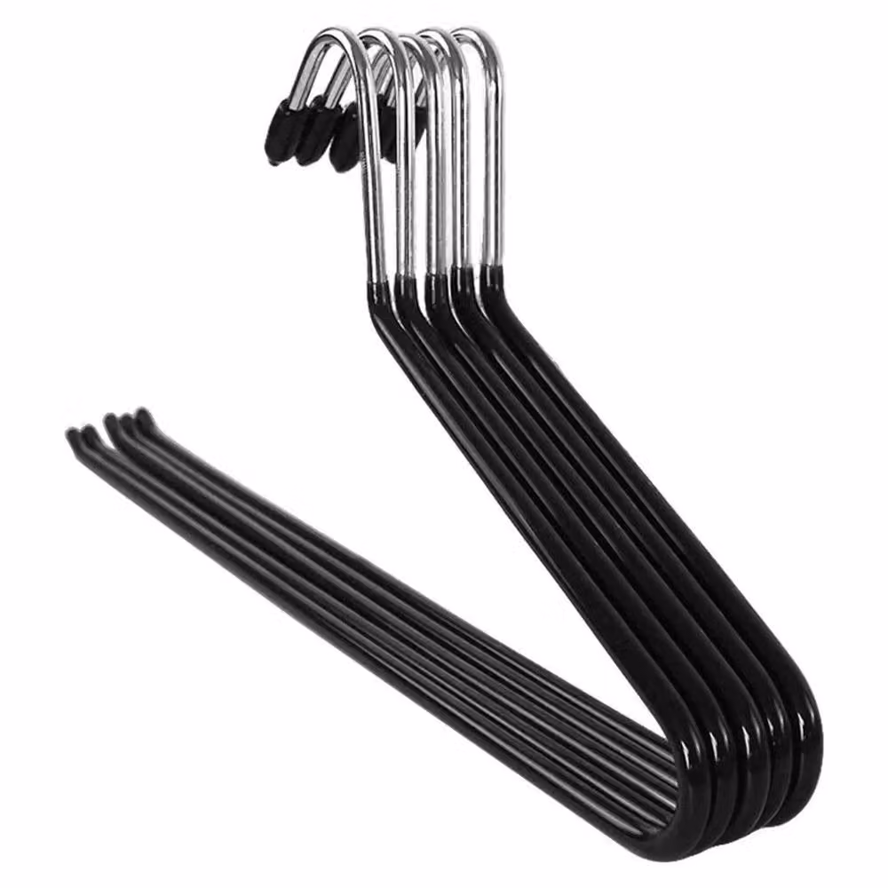 FLAVORA 20 Pack Heavy Duty Non Slip Metal Trouser Hangers in Black, Width: 50 cm – 2