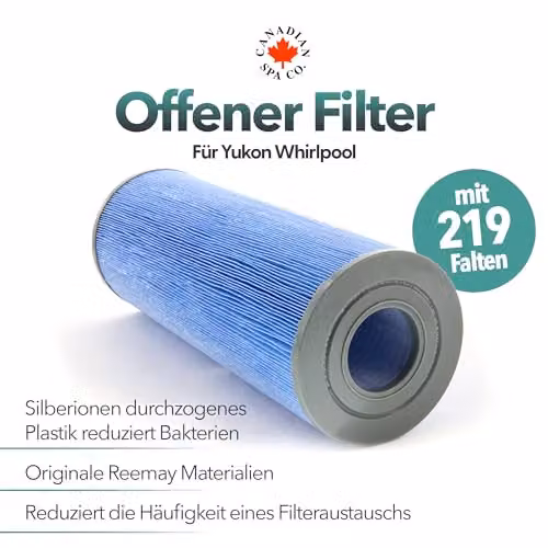 Canadian Spa Co. Antimicrobial Replacement Cartridge Filter for Yukon Hot Tub, Blue, H x W x D: 230 x 125 x 55 mm – 2