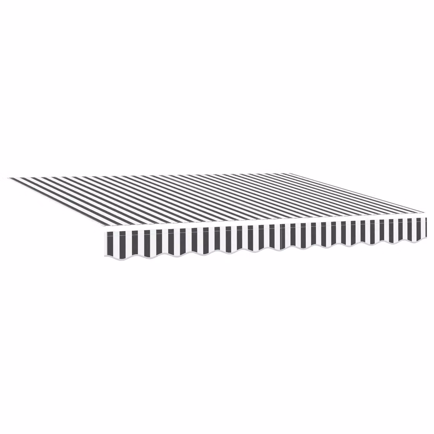 Berkfield Home Replacement Awning Fabric in Anthracite and White, W: 350 cm, D: 195 cm – 2