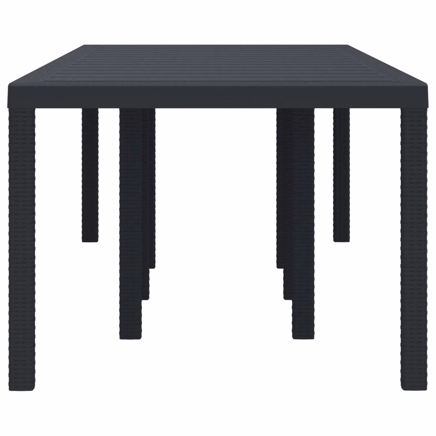 Berkfield Home Garden Table in Anthracite Poly Rattan, W/D/H: 250 x 100 x 73 cm – 3