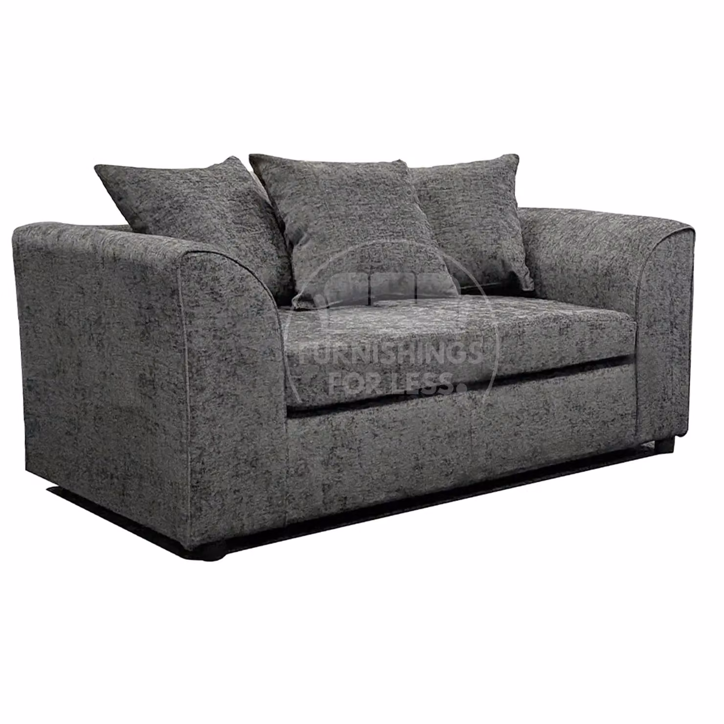 Furnishings For Less UK Monaco 3 Piece Chenille Fabric Sofa Suite in Grey, including 2 Seater Sofa and 2 Armchairs – 2