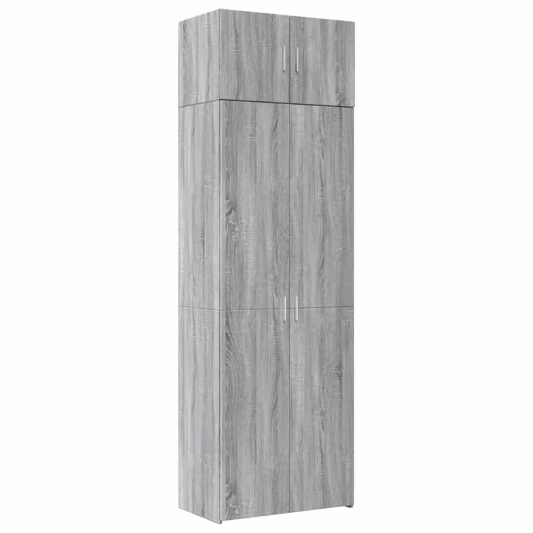 Berkfield Home Freestanding Storage Cabinet in Grey, W: 70 cm, D: 42.5 cm, H: 225 cm