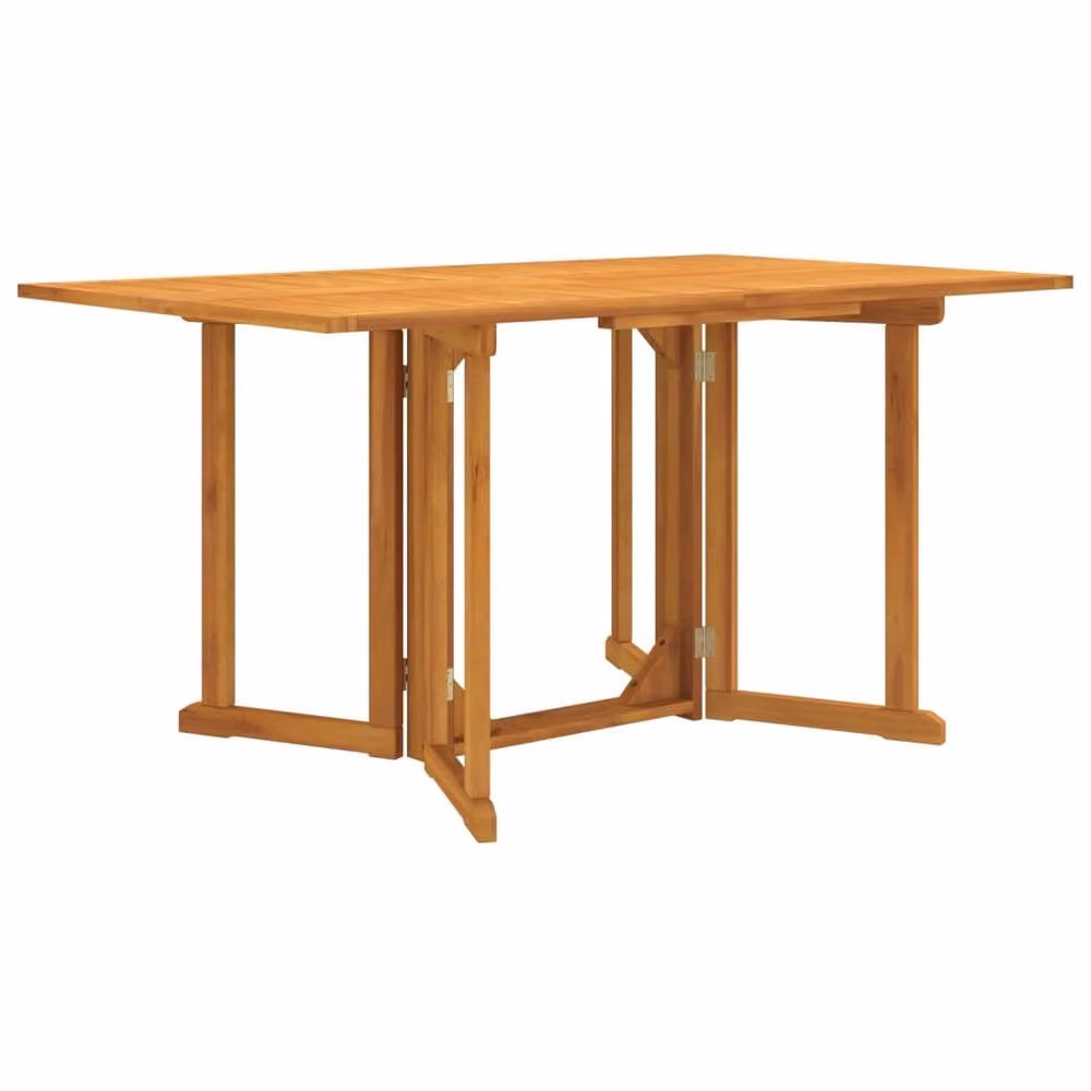 Berkfield Home Beautiful Folding Butterfly Garden Table in Brown Solid Teak Wood, W/D/H: 150 x 90 x 75 cm – 2