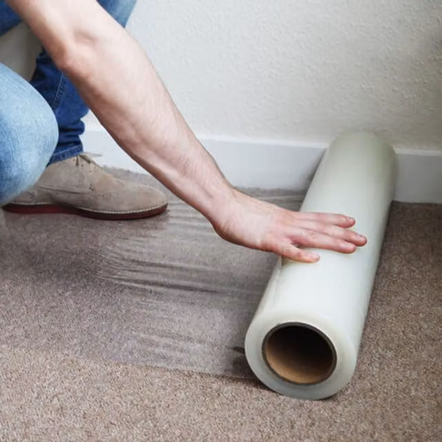 Livingandhome Transparent PVC Self-Adhesive Construction Film Roll