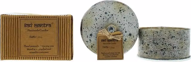 Bali Mantra Victorian Round Metal Tin Candle in Silver, 280g, Diameter: 7.6 cm, Height: 12.2 cm