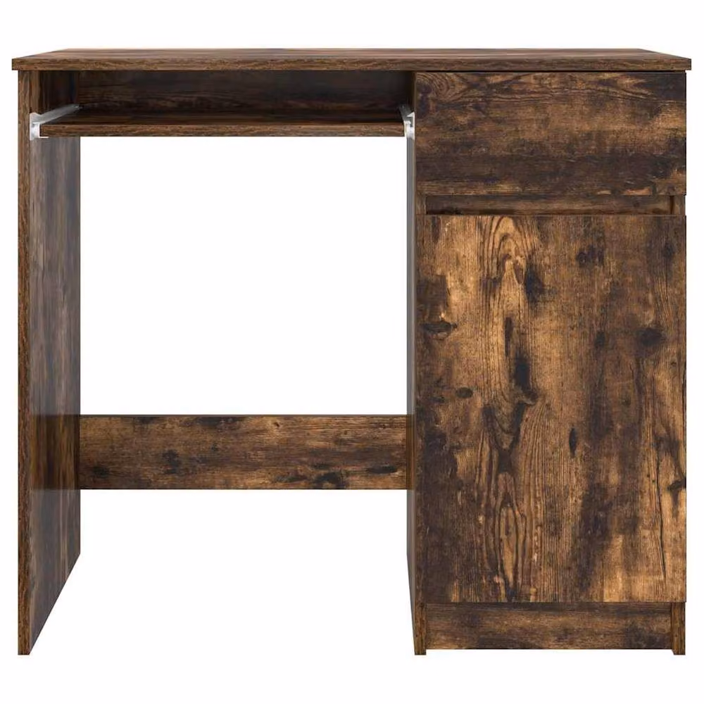 Berkfield Home Writing Desk in Smoked Oak Brown, W: 86 cm, D: 49 cm, H: 76 cm – 4