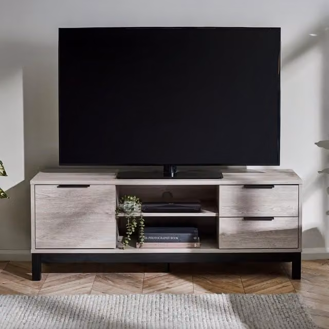 Julian Bowen Bali TV Unit in Grey Oak