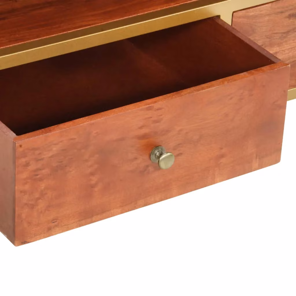 Berkfield Home Rectangular Coffee Table in Brown Solid Acacia Wood W/D/H: 90 x 50 x 40 cm – 4