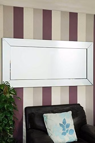 MirrorOutlet Horsley Modern Full Length Glass Wall Mirror, Silver, H 174 x W 84 cm – 3