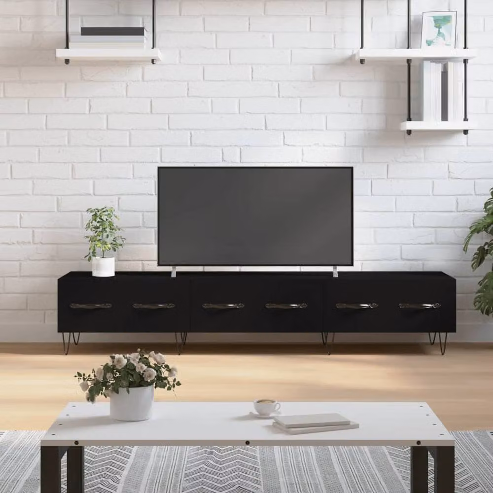 Berkfield Home Industrial TV Cabinet in Black, W/D/H: 150 x 36 x 30 cm – 2