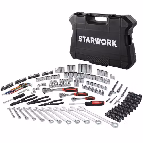 STARWORK True Mechanic 314-Piece Professional Metric Mechanics and Socket Tool Set in Black Chrome Vanadium Steel – 3