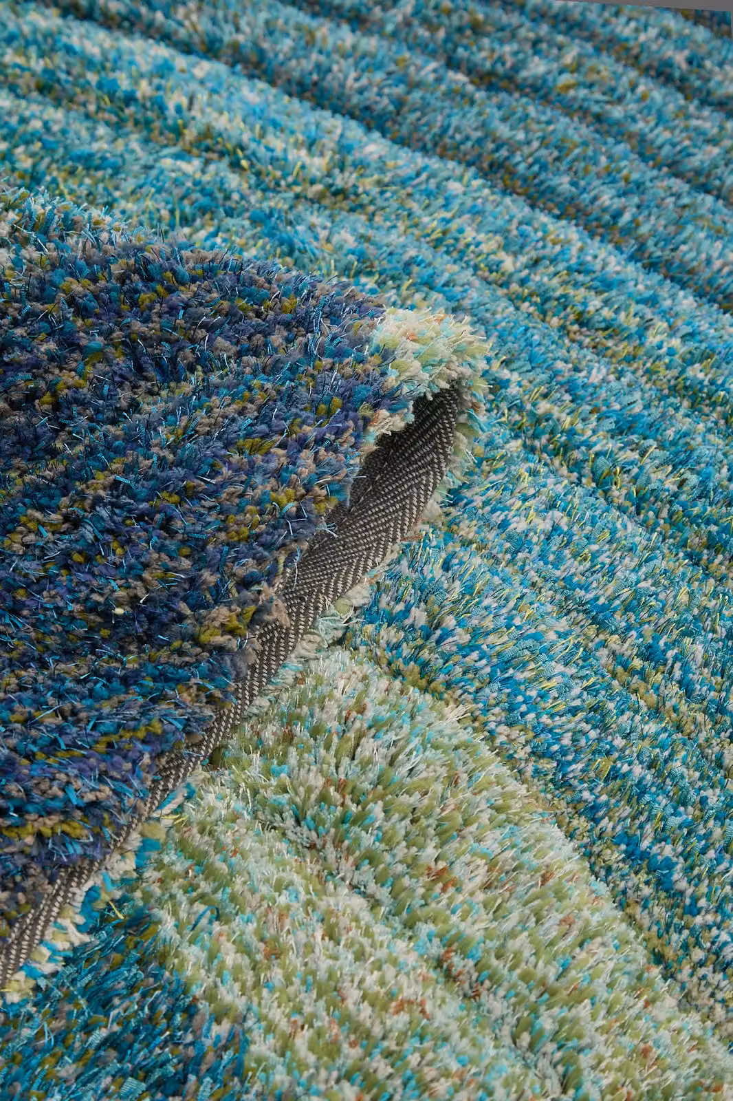 DS Living Stella 3D Shaggy Plush Area Rug in Blue and Grey, W: 230 cm, D: 160 cm – 2