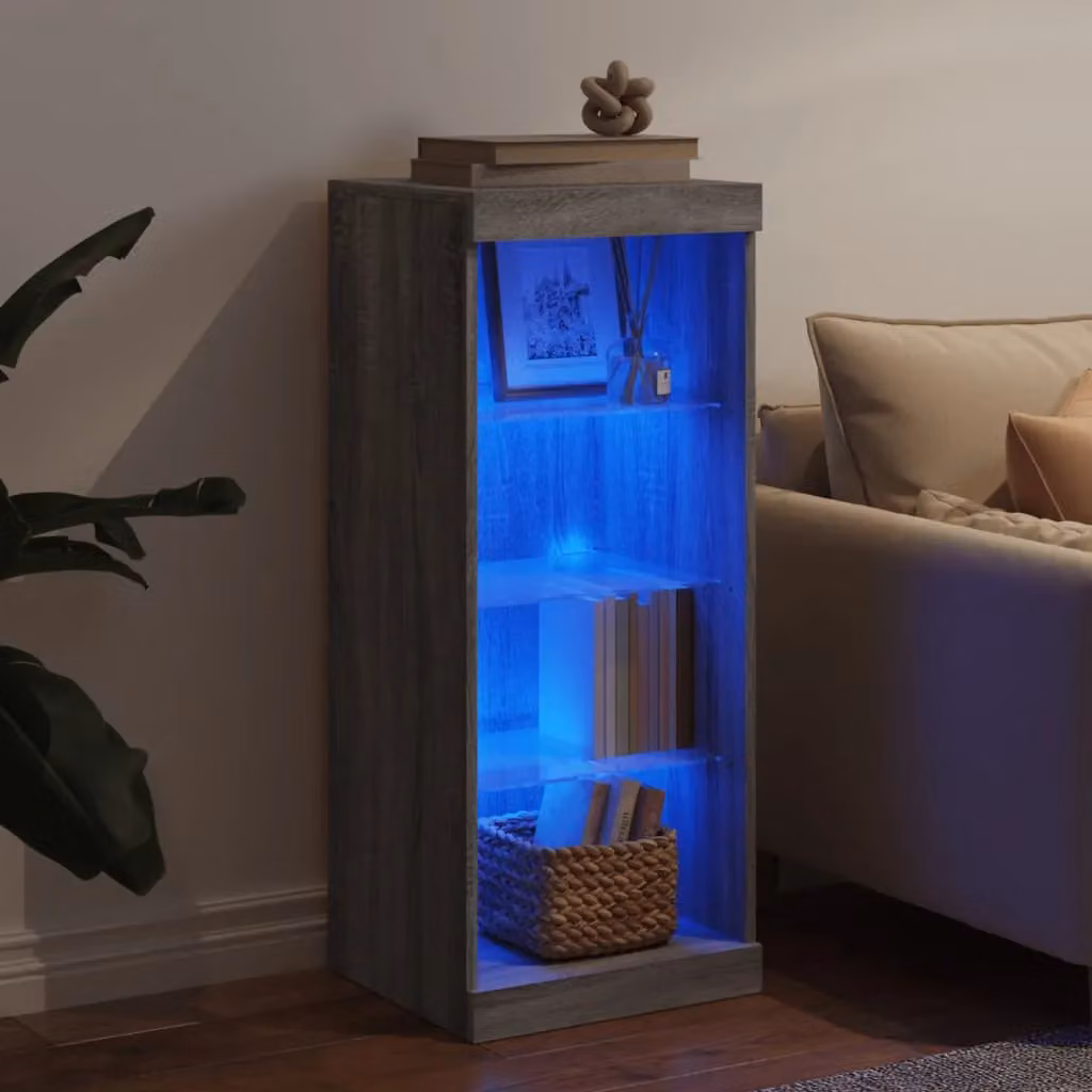 Berkfield Home Modern Grey Sonoma Sideboard with Integrated LED Lights, W/D/H: 41 x 37 x 100 cm – 3